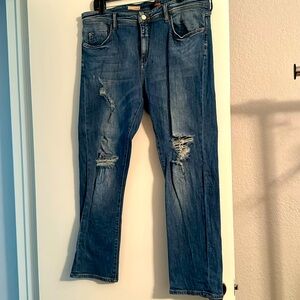 Pilcro Distressed Blue Denim Jeans